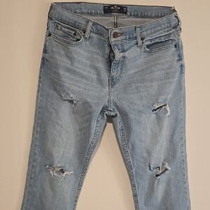Hollister Men's Straight Jeans - Light Blue